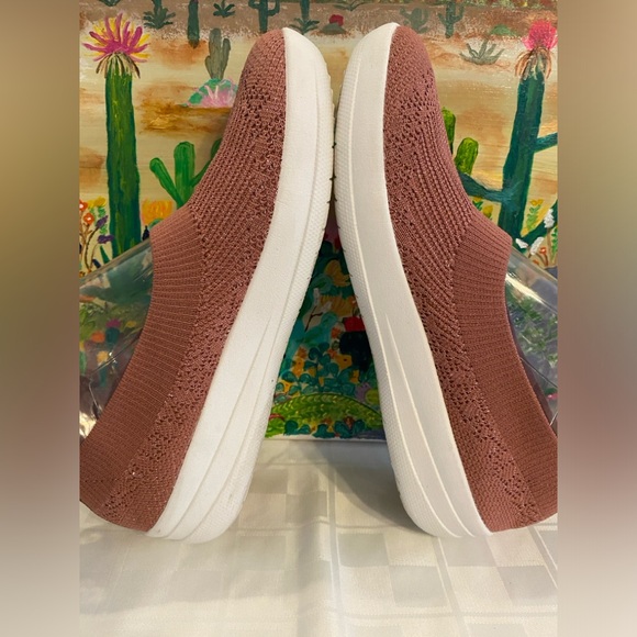 FitFlop Women's Uberknit Slip-on Ballerina Ballet Flat, Miami Violet, Size 8 - Picture 6 of 14